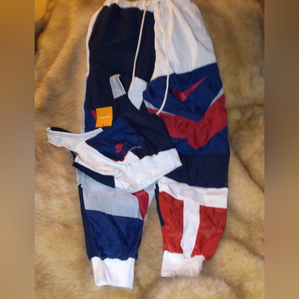 Handmade Scarlett Orange Air Jordan Nike Upcycled Jogger set top bottom set S/M